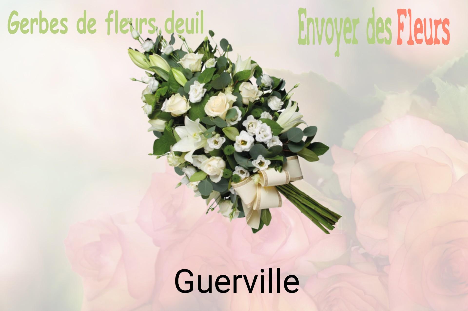Gerbe de fleurs de deuil livrée à Guerville